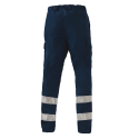 Pantalone blu bande grigie